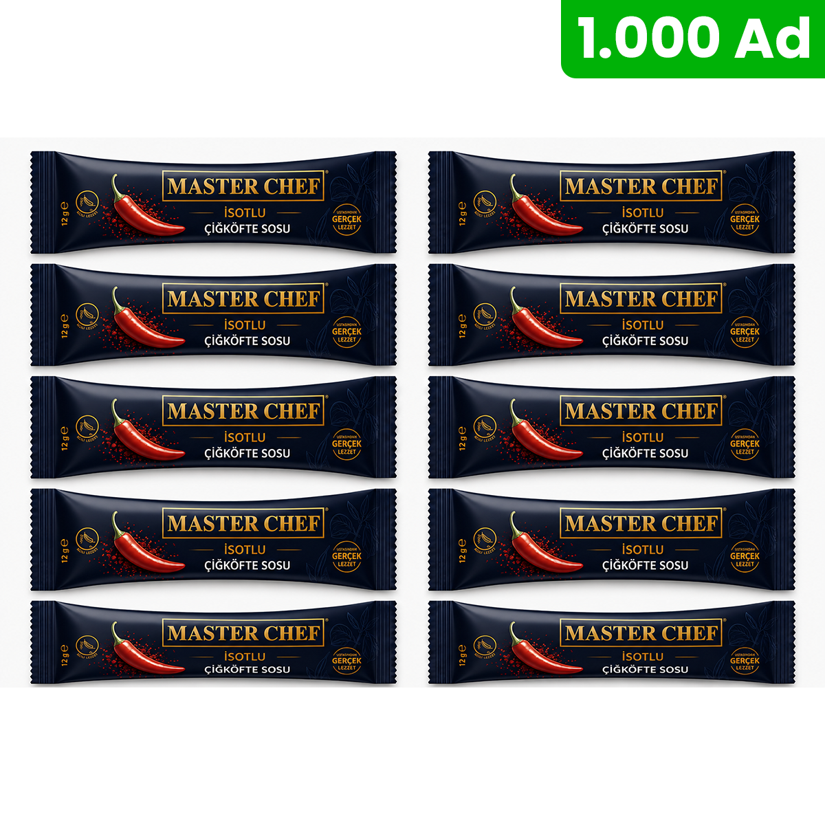İsotlu Çiğköfte Sosu 12 g x 1.000 Adet – Tek Kullanımlık Porsiyon Sos