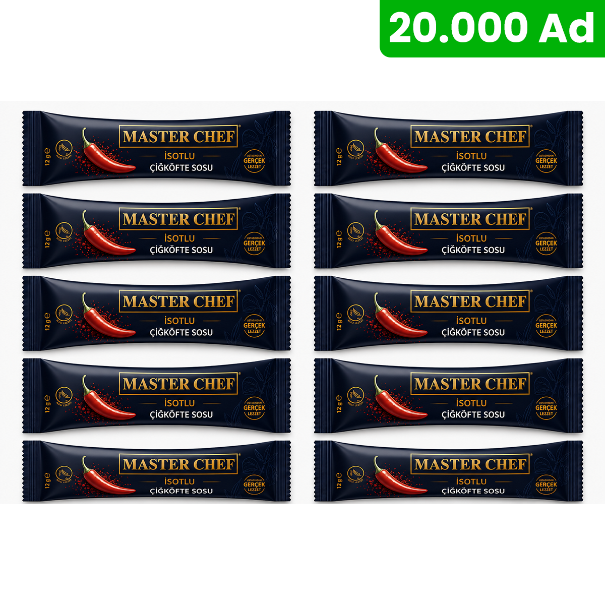 İsotlu Çiğköfte Sosu 12 g x 20.000 Adet – Tek Kullanımlık Porsiyon Sos