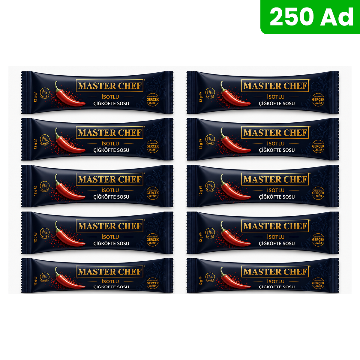 İsotlu Çiğköfte Sosu 12 g x 250 Adet – Tek Kullanımlık Sos