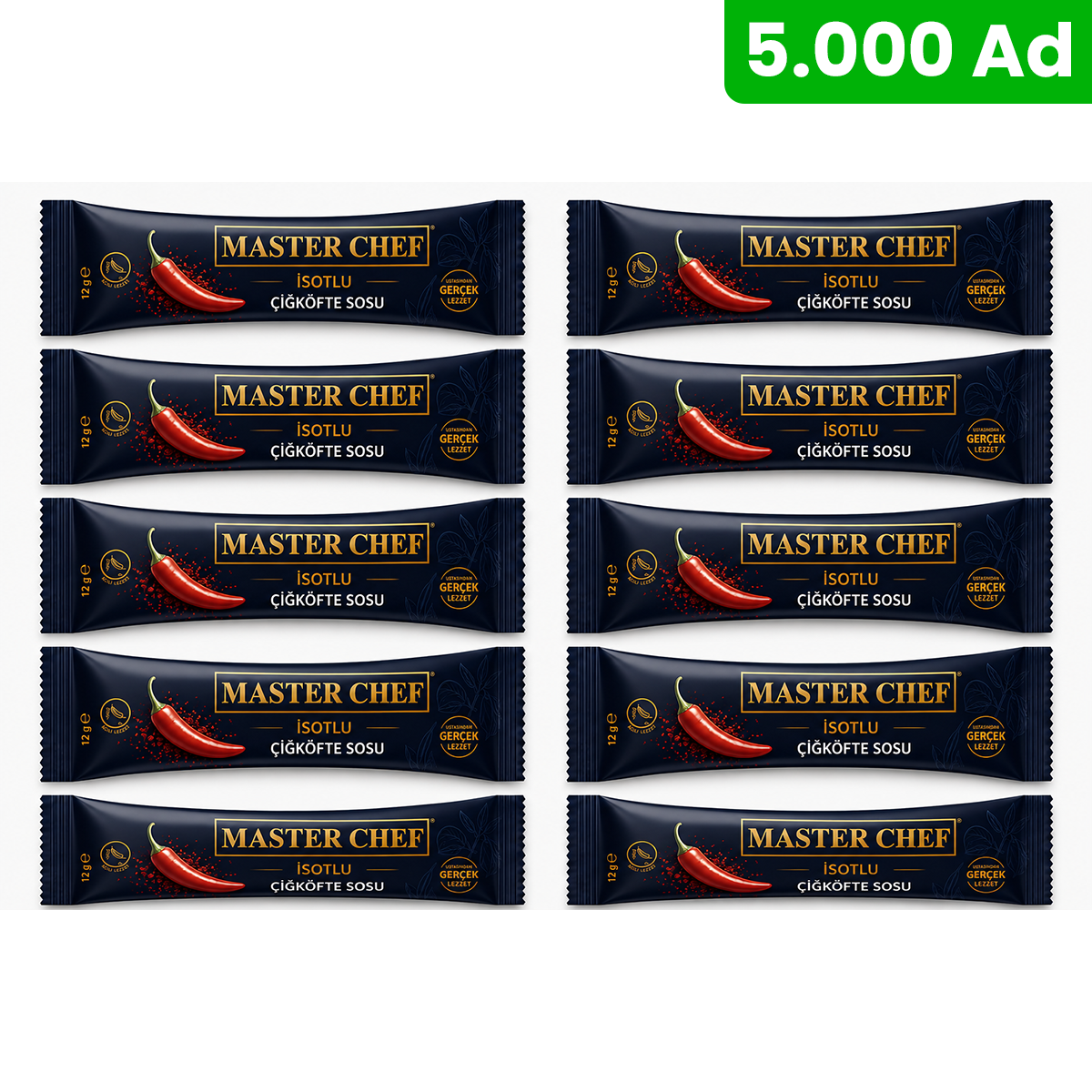 İsotlu Çiğköfte Sosu 12 g x 5.000 Adet – Tek Kullanımlık Porsiyon Sos